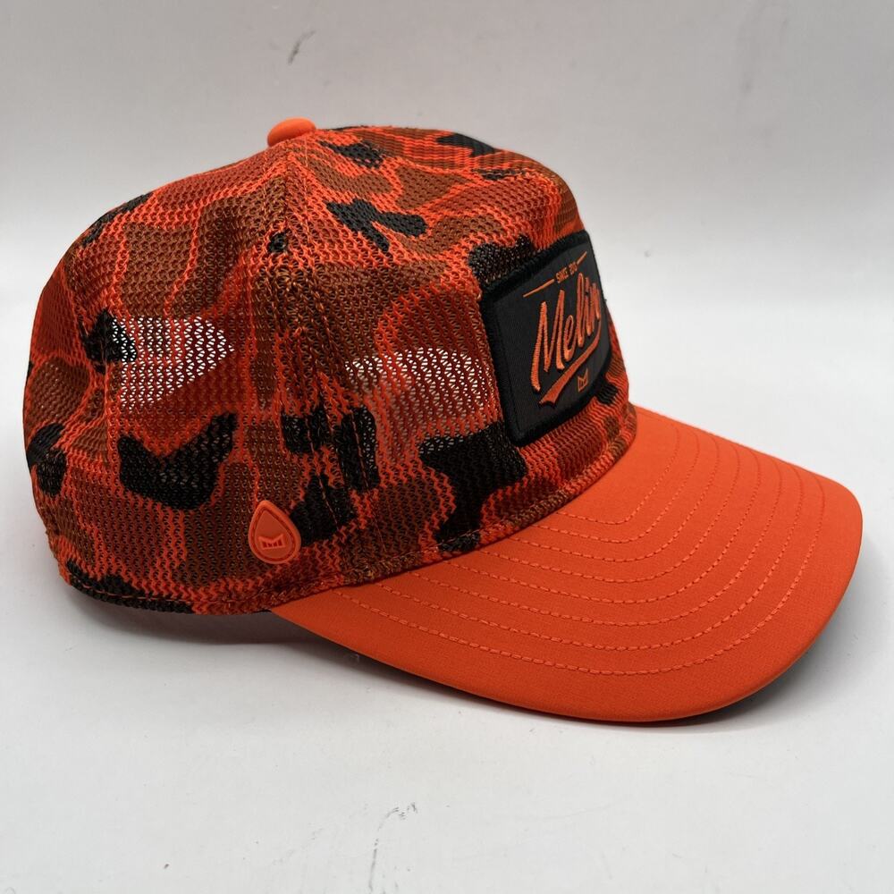 Melin Men's Orange Camo Mesh Snapback Hat - Picture 2 of 9